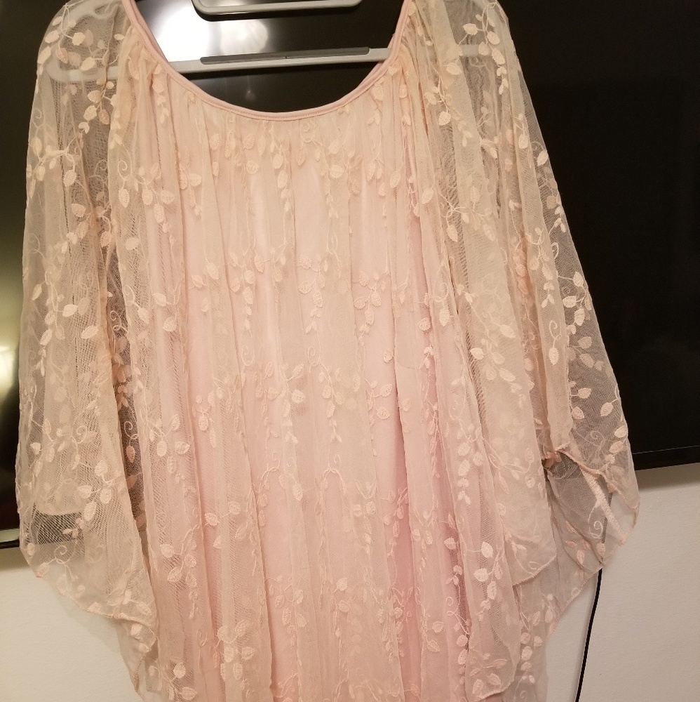 Pink lace shirt